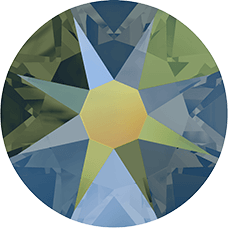 Clr#001IRIG - Swarovski Flatback Crystal No Hotfix - Crystal Iridescent Green