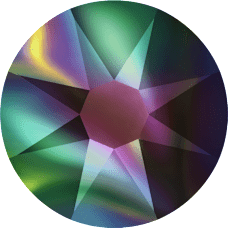 Clr#001RABDK - Swarovski Flatback Crystal No Hotfix - Crystal Rainbow Dark