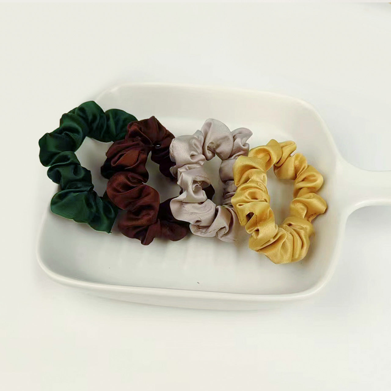 3 - 4 Pcs Silk Fabric Satin Fabric Hair Scrunchies Hair Ring Band