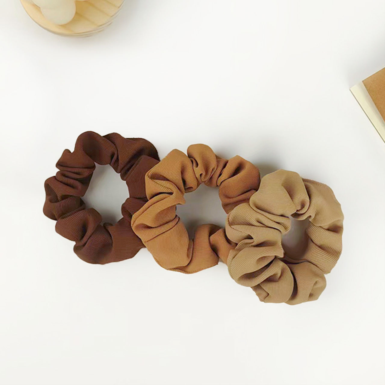 3 - 4 Pcs Silk Fabric Satin Fabric Hair Scrunchies Hair Ring Band