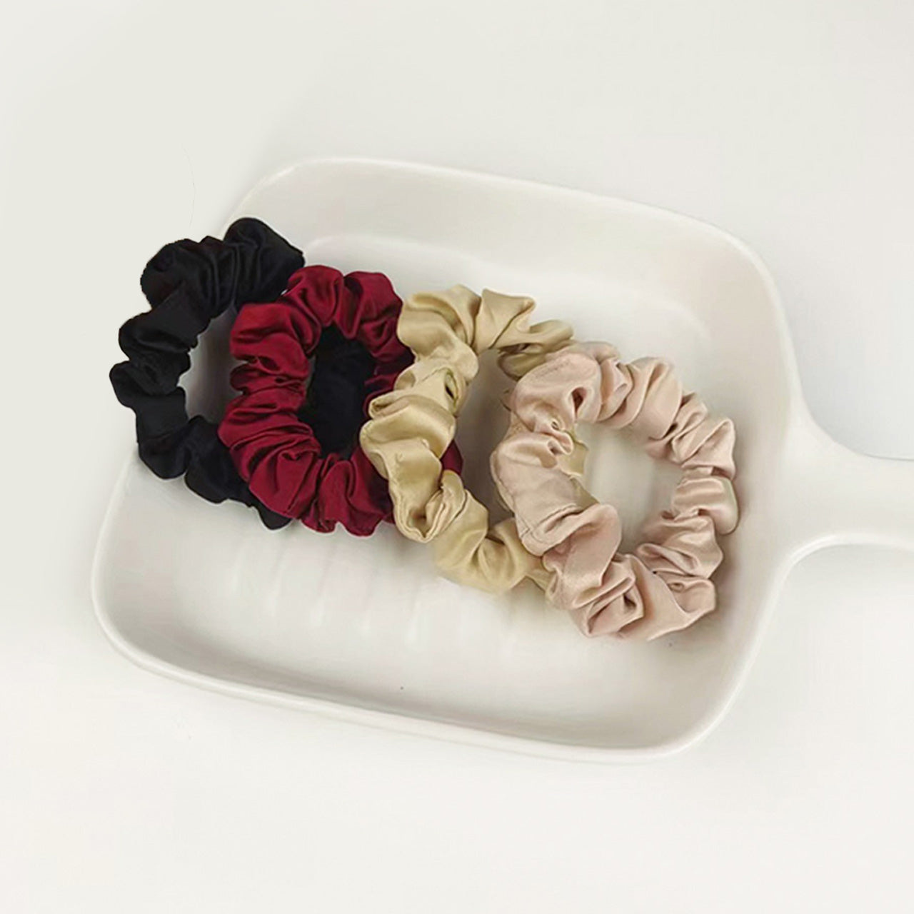 3 - 4 Pcs Silk Fabric Satin Fabric Hair Scrunchies Hair Ring Band