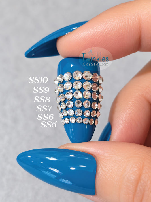 #2000/2058/2088 - Swarovski Flatback Crystal No Hotfix Round Shape - All Size Factory Pack
