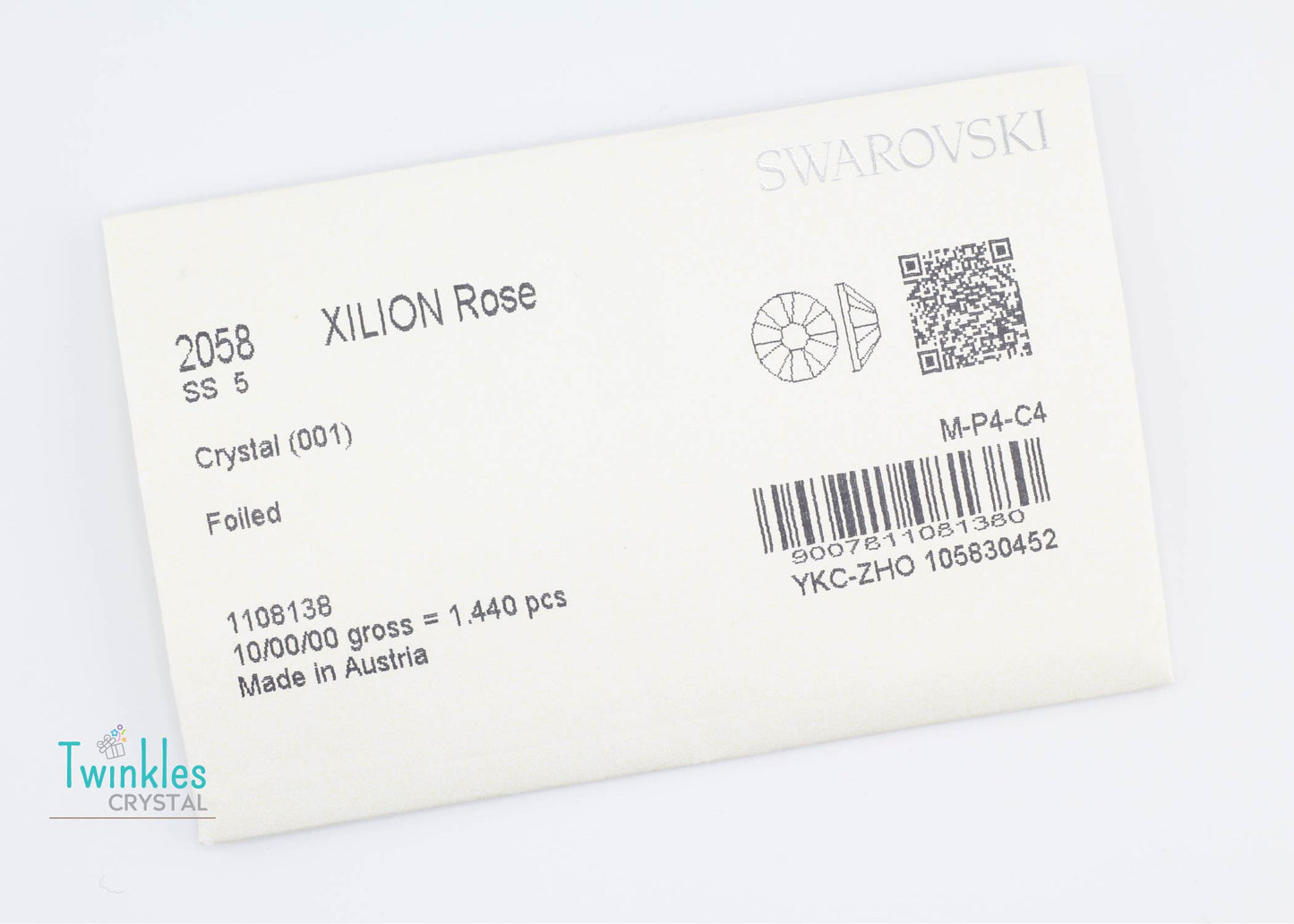 Small Size - Swarovski Flatback Crystal No Hotfix #2058-Crystal Clear