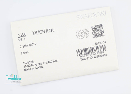 #2058-Crystal Clear - All Small Size (1.7-2.9mm) - Swarovski Flatback Crystal No Hotfix