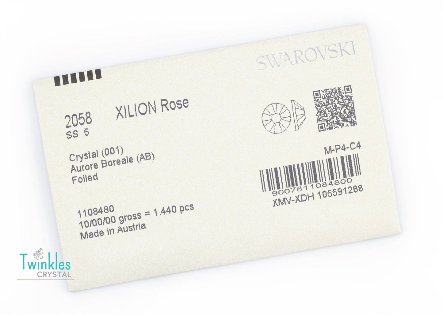 Small Size - Swarovski Flatback Crystal No Hotfix #2058-Crystal Clear