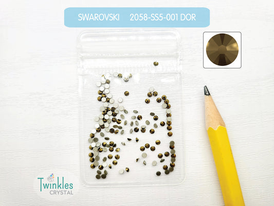 Clr#001DOR - Swarovski Flatback Crystal No Hotfix - Crystal Dorado