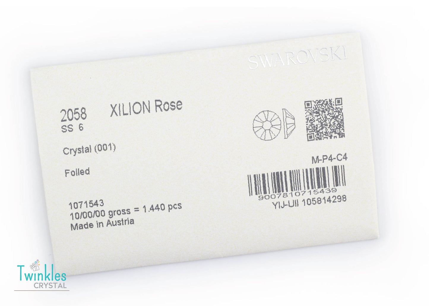 Small Size - Swarovski Flatback Crystal No Hotfix #2058-Crystal Clear