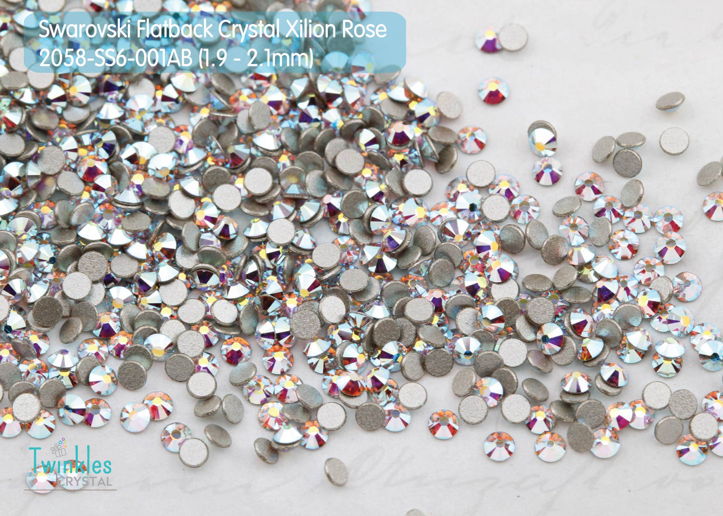 Small Size - Swarovski Flatback Crystal No Hotfix #2058-Crystal AB