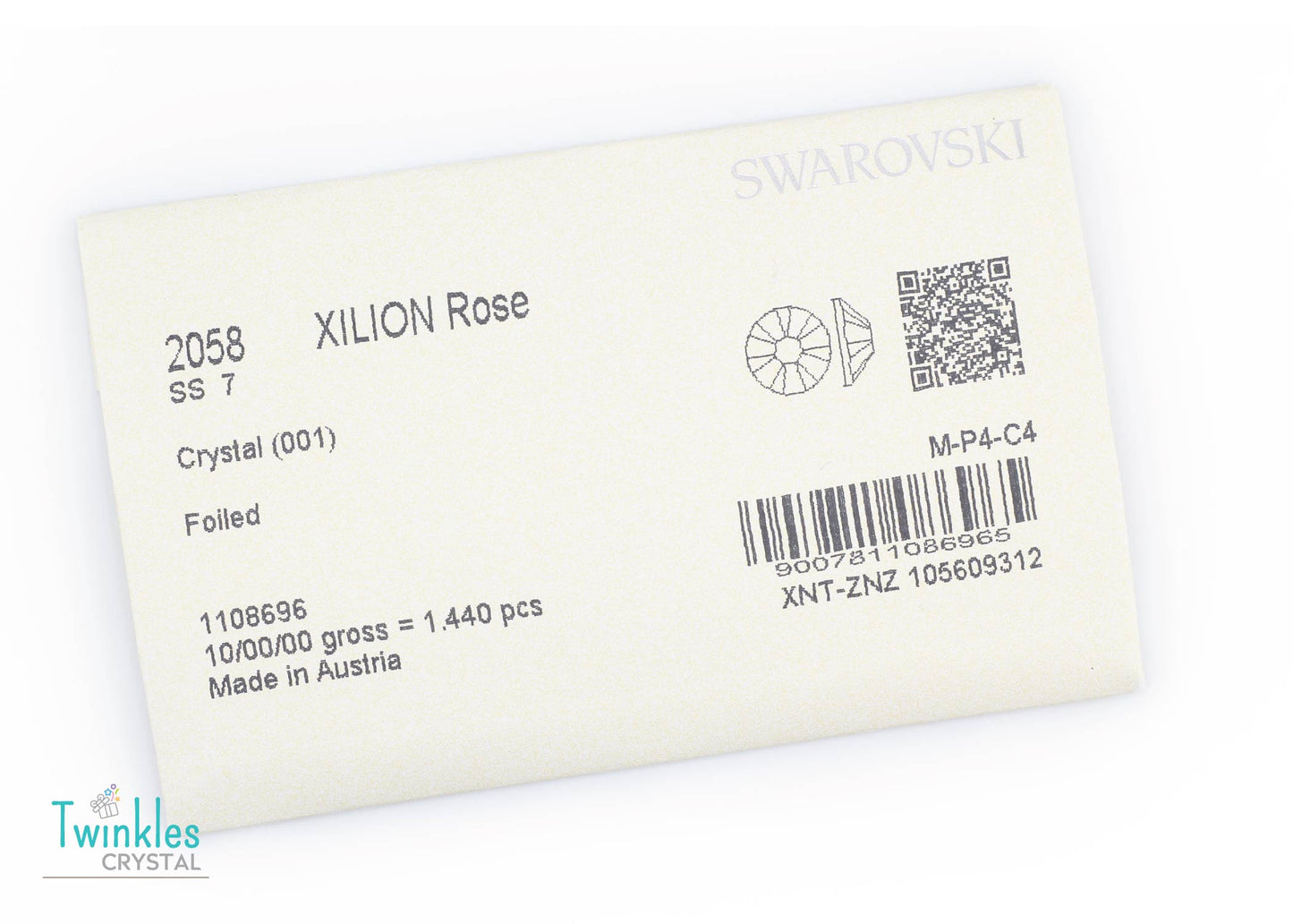 Small Size - Swarovski Flatback Crystal No Hotfix #2058-Crystal Clear