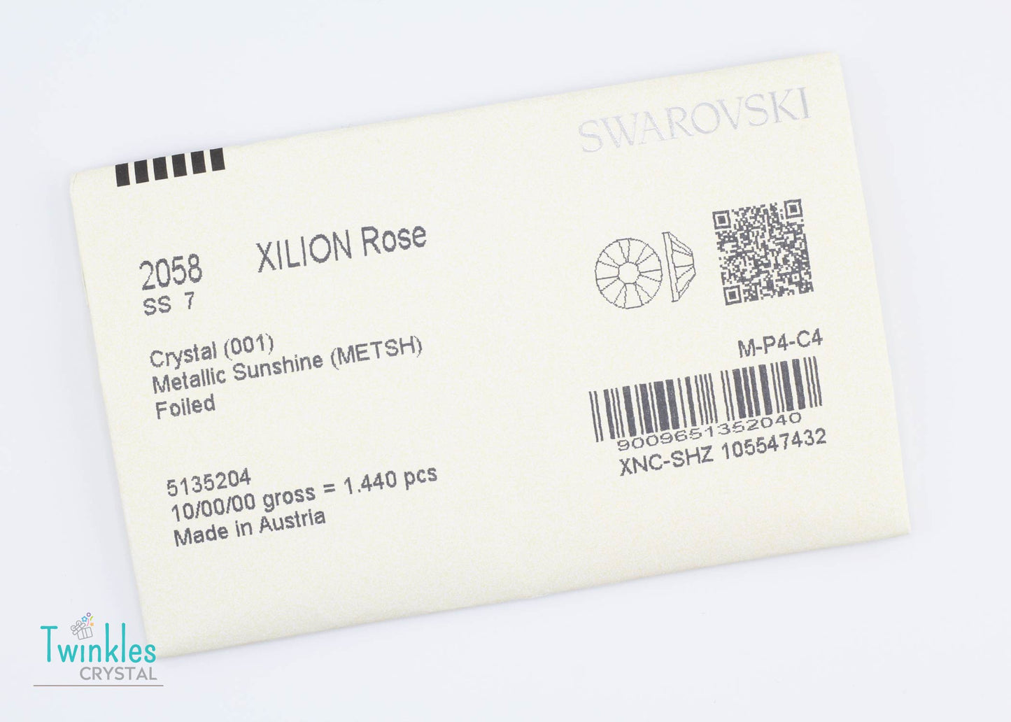 Swarovski Flatback Crystal No Hotfix 001Metsh (Metallic Sunshine)