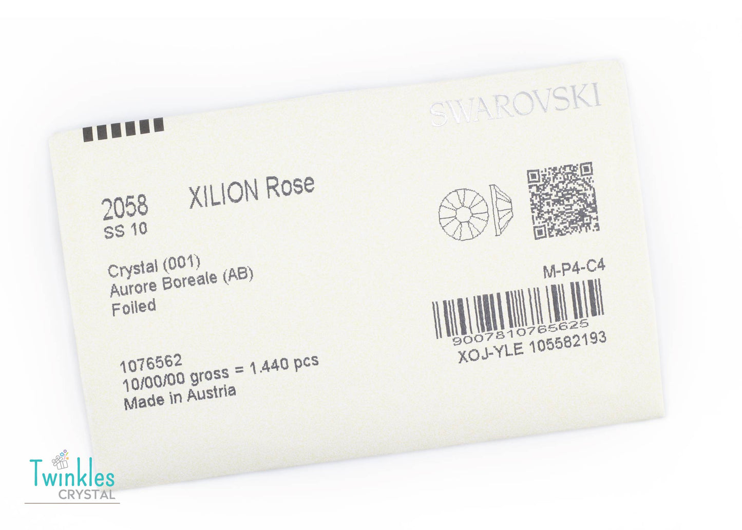 Small Size - Swarovski Flatback Crystal No Hotfix #2058-Crystal AB