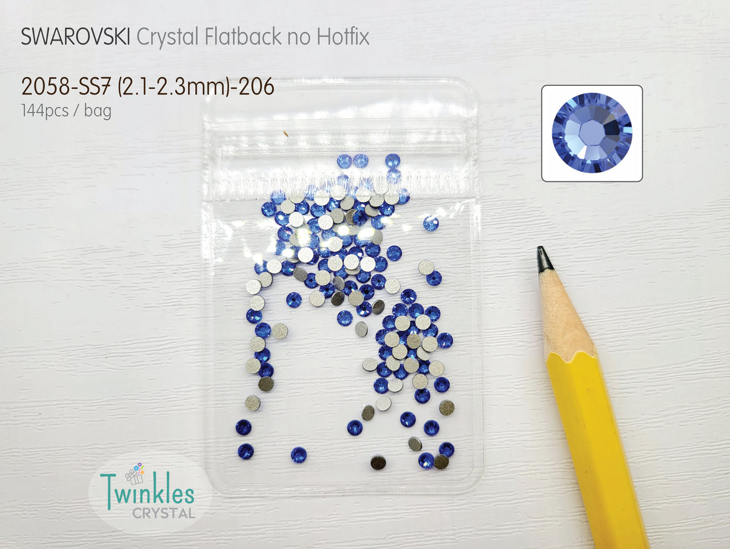#2058-SS7 - Swarovski Flatback no Hotfix Crystal Picking Color - 144pcs