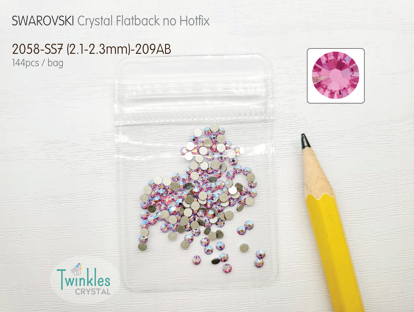 #2058-SS7 - Swarovski Flatback no Hotfix Crystal Picking Color - 144pcs