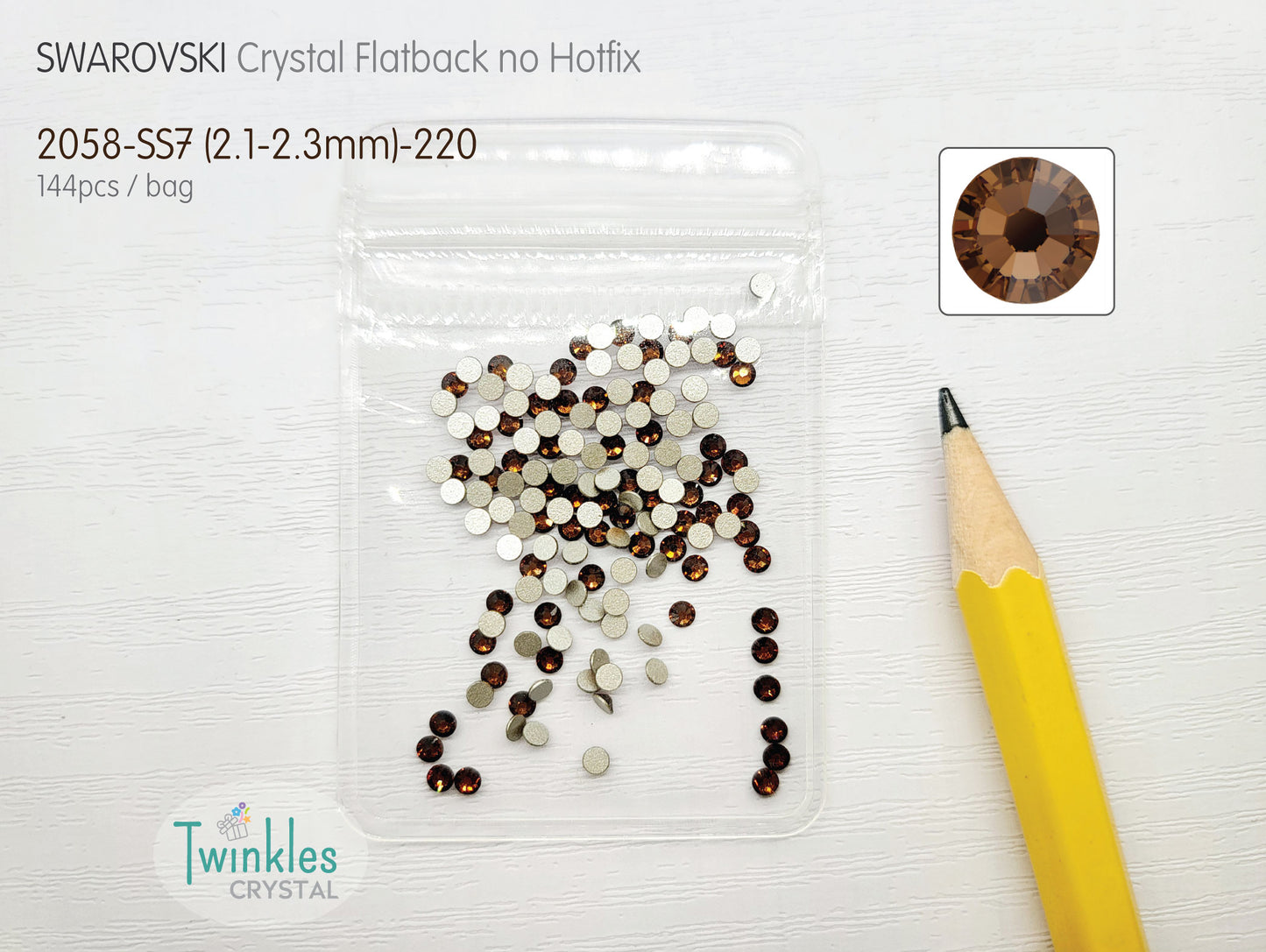 #2058-SS7 - Swarovski Flatback no Hotfix Crystal Picking Color - 144pcs