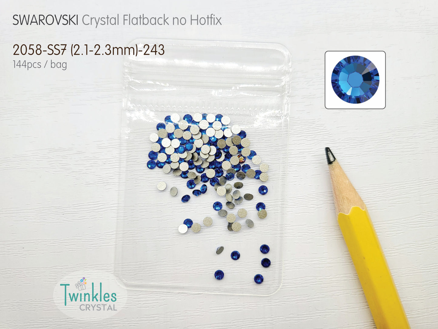 #2058-SS7 - Swarovski Flatback no Hotfix Crystal Picking Color - 144pcs
