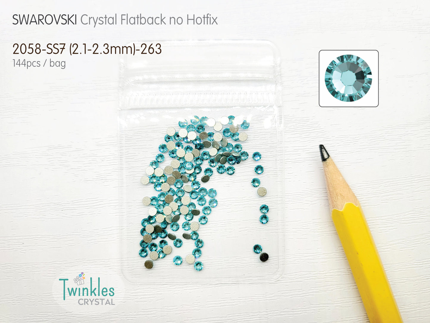 #2058-SS7 - Swarovski Flatback no Hotfix Crystal Picking Color - 144pcs