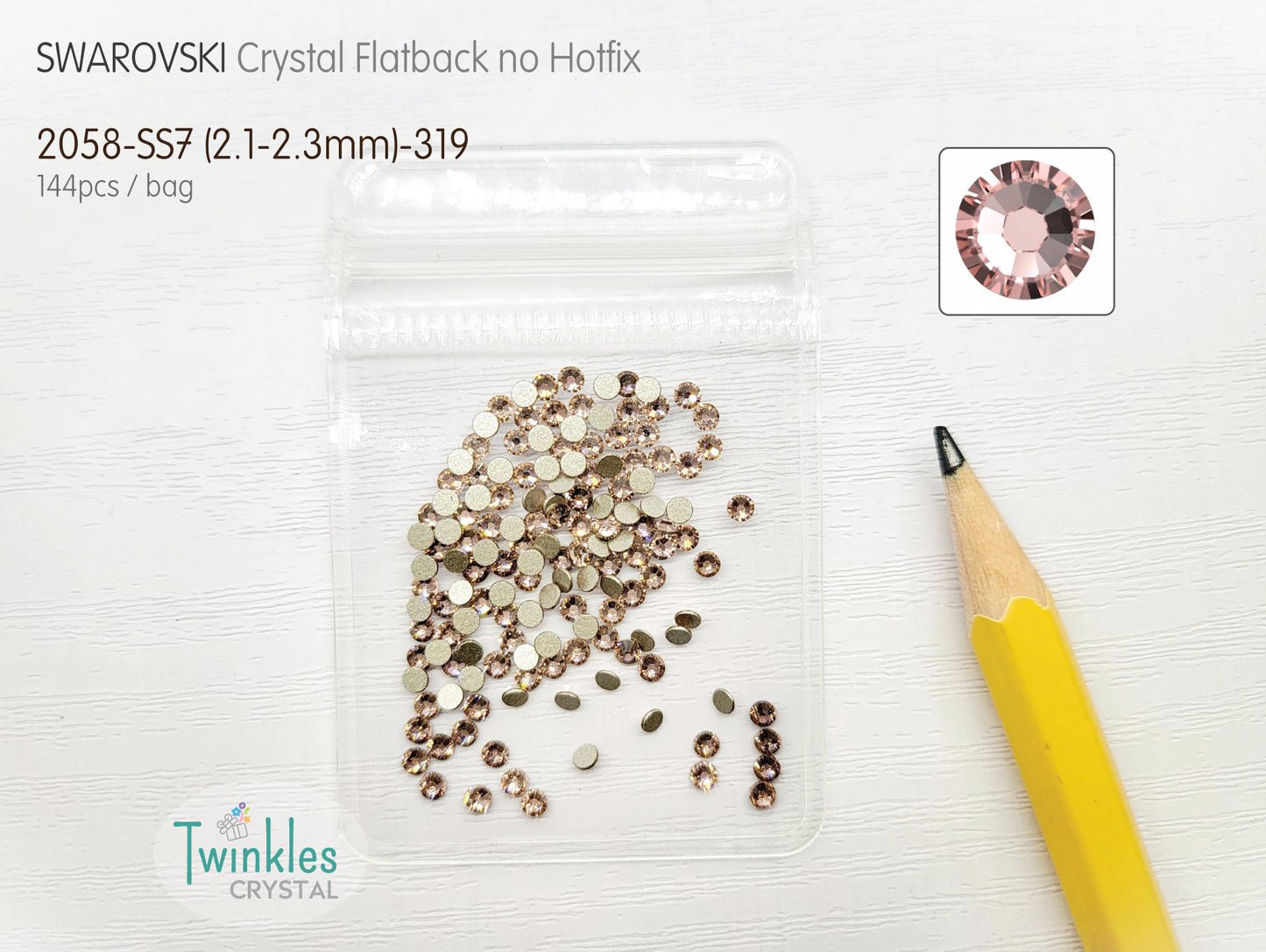 #2058-SS7 - Swarovski Flatback no Hotfix Crystal Picking Color - 144pcs