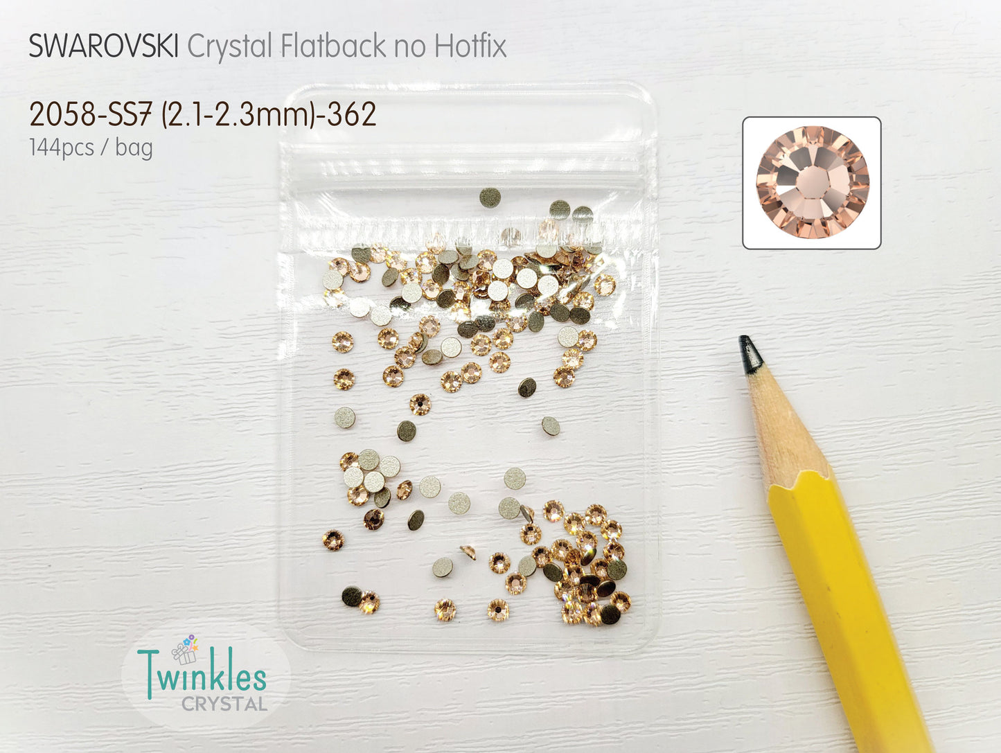 #2058-SS7 - Swarovski Flatback no Hotfix Crystal Picking Color - 144pcs