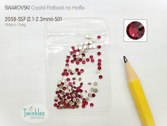 Clr#501- Swarovski Flatback Crystal No Hotfix - Ruby
