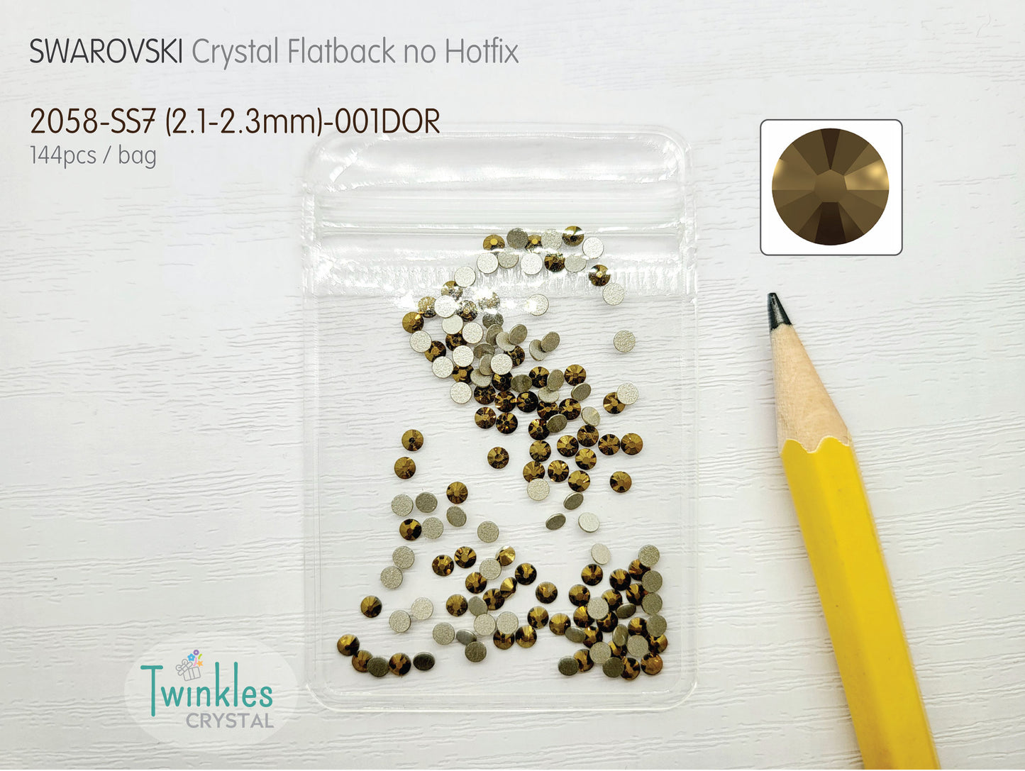 #2058-SS7 - Swarovski Flatback no Hotfix Crystal Picking Color - 144pcs