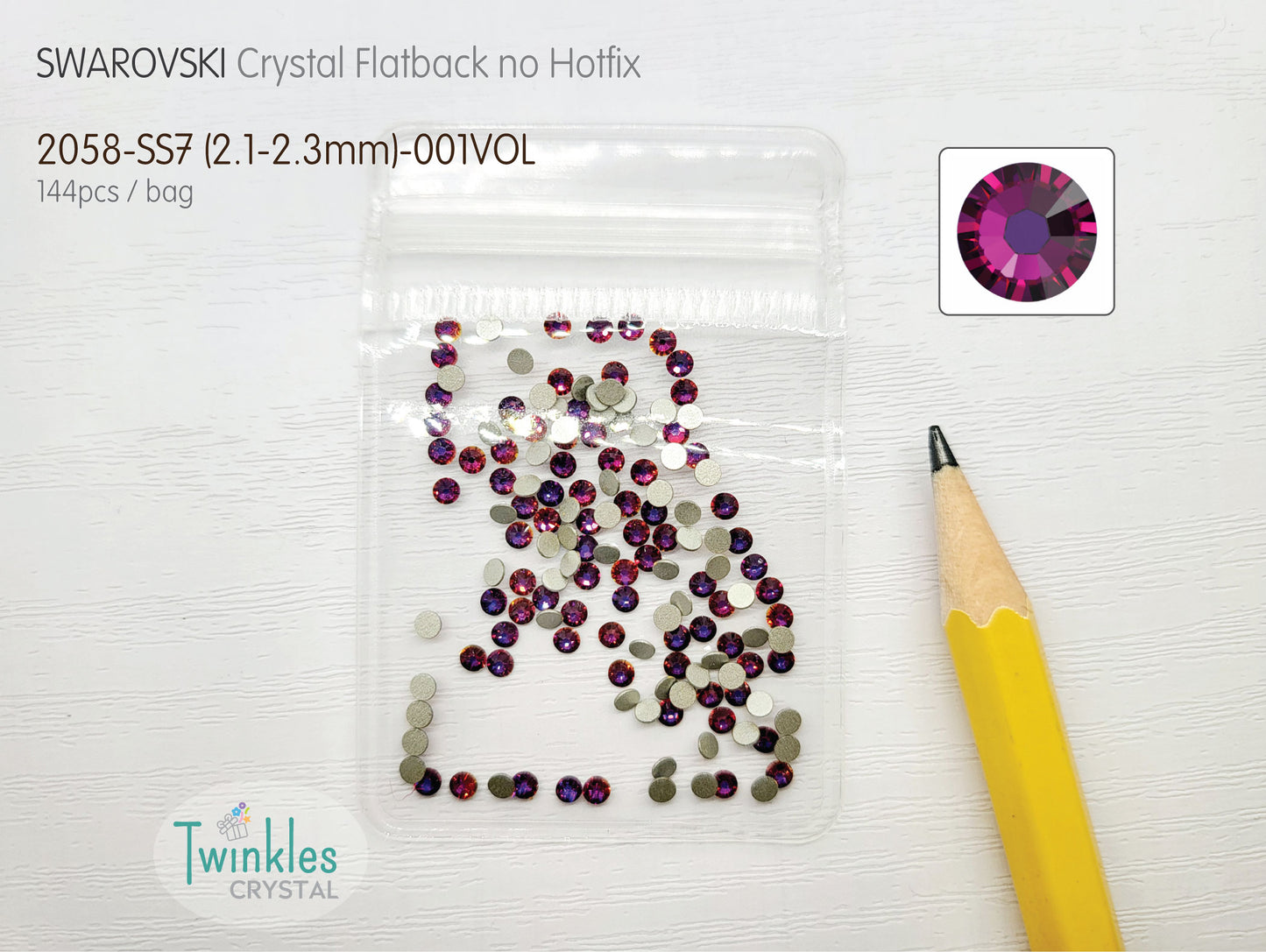 #2058-SS7 - Swarovski Flatback no Hotfix Crystal Picking Color - 144pcs