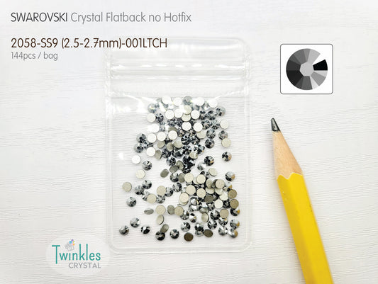 Clr#001LTCH - Swarovski Flatback Crystal No Hotfix - Crystal Light Chrome