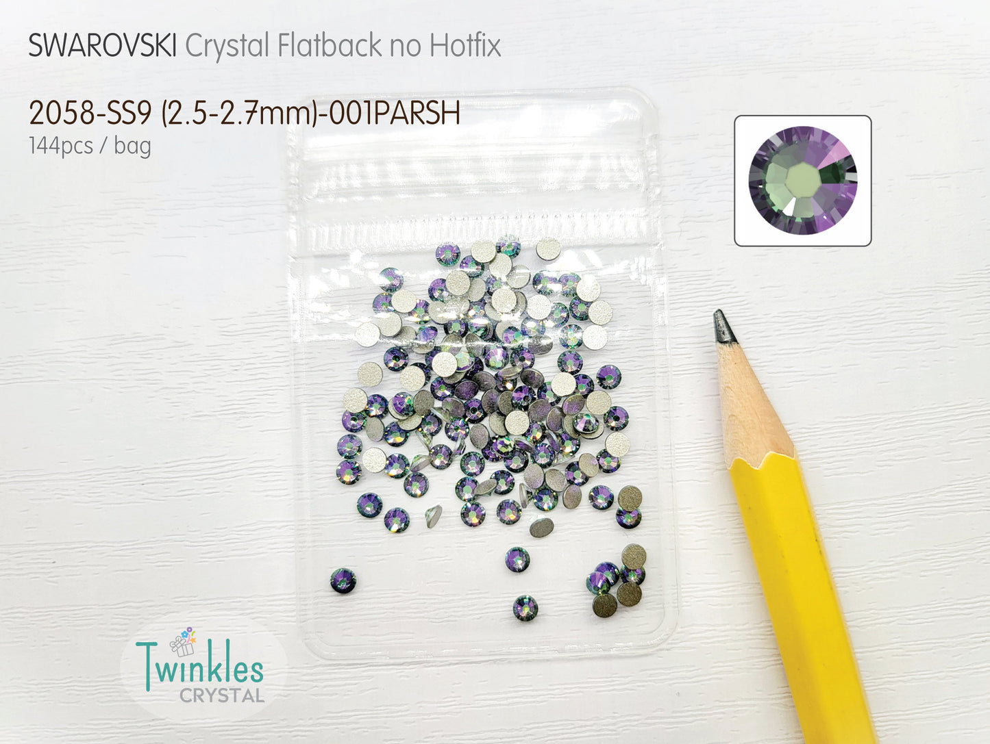 #2058-SS9 - Swarovski Flatback no Hotfix Crystal Picking Color - 144pcs