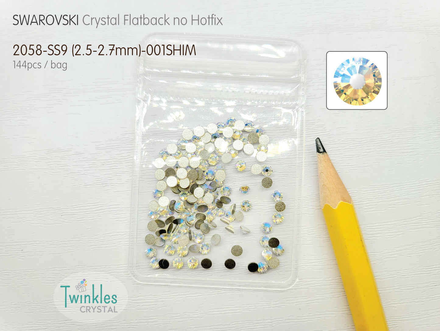 #2058-SS9 - Swarovski Flatback no Hotfix Crystal Picking Color - 144pcs