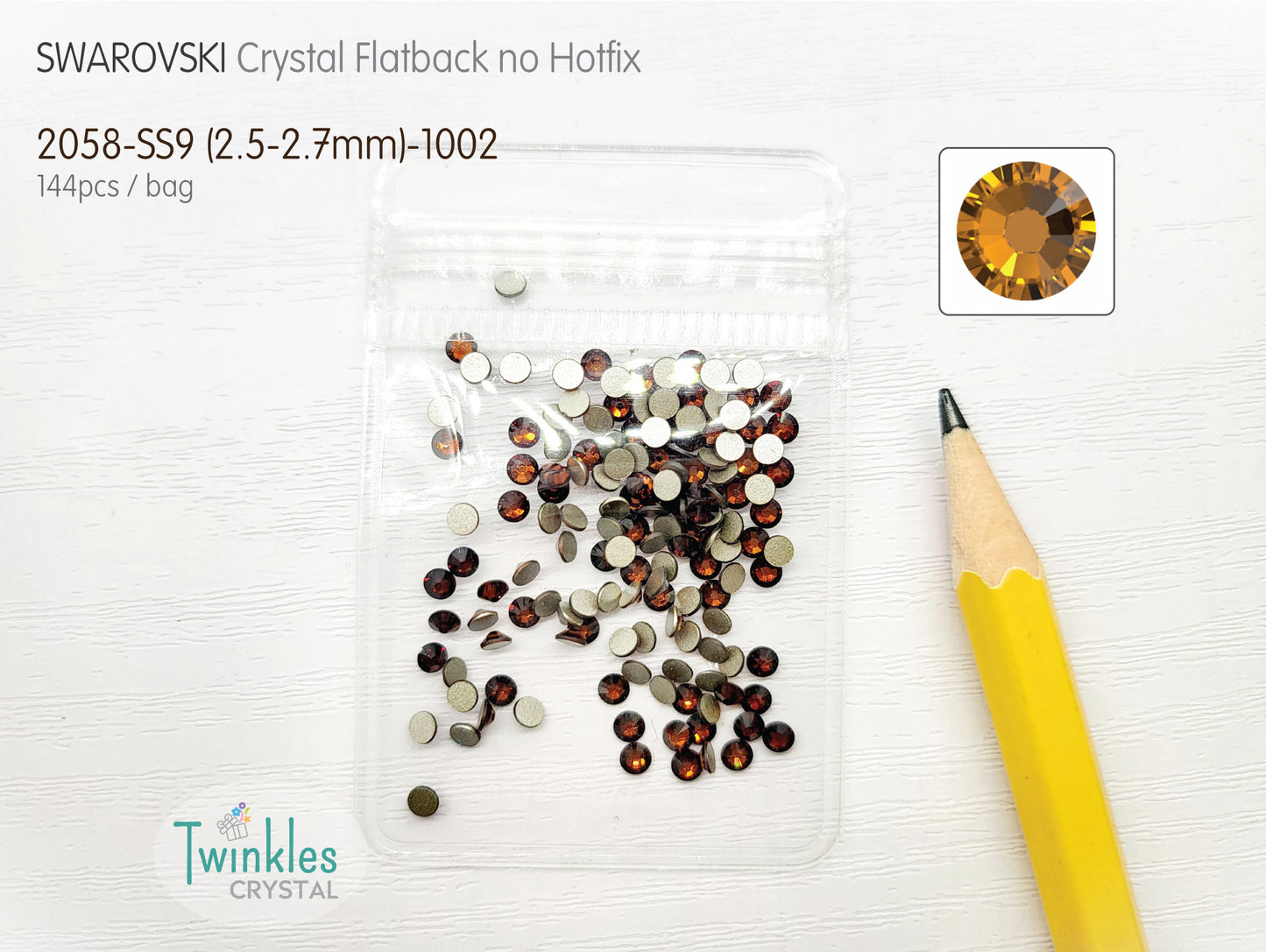 #2058-SS9 - Swarovski Flatback no Hotfix Crystal Picking Color - 144pcs