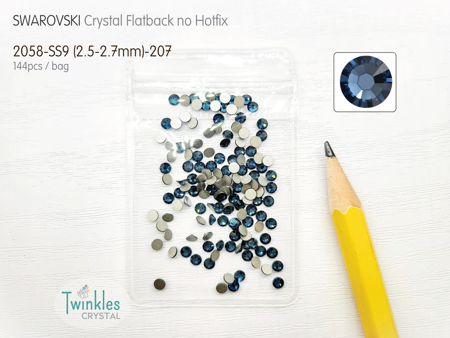 #2058-SS9 - Swarovski Flatback no Hotfix Crystal Picking Color - 144pcs