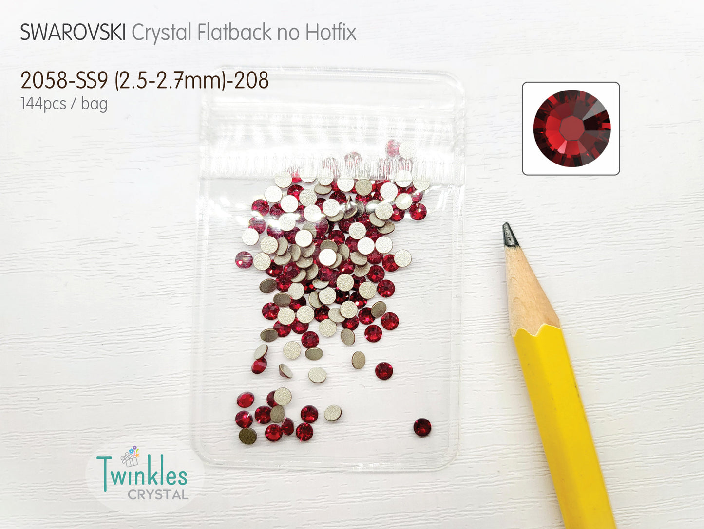 #2058-SS9 - Swarovski Flatback no Hotfix Crystal Picking Color - 144pcs