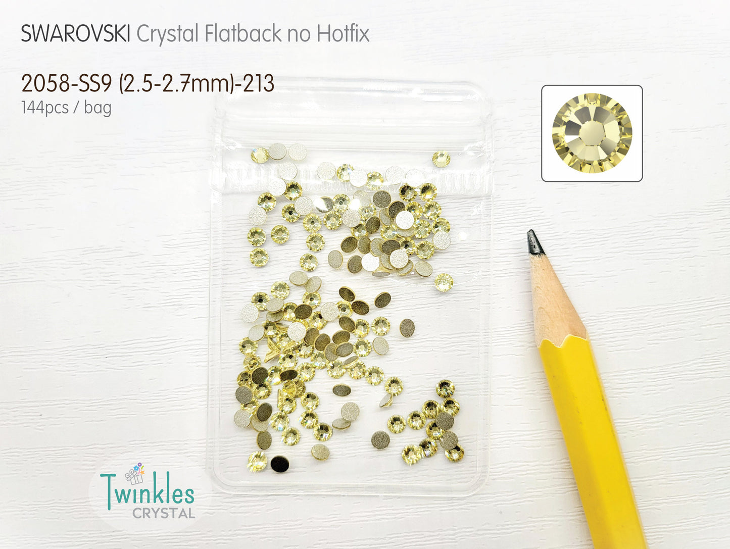 #2058-SS9 - Swarovski Flatback no Hotfix Crystal Picking Color - 144pcs