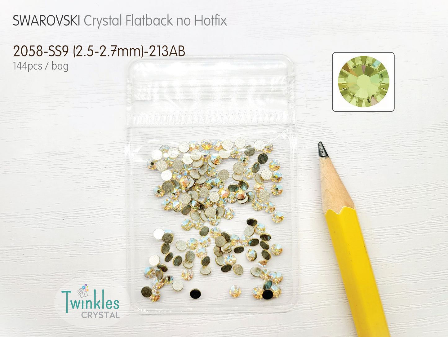 #2058-SS9 - Swarovski Flatback no Hotfix Crystal Picking Color - 144pcs