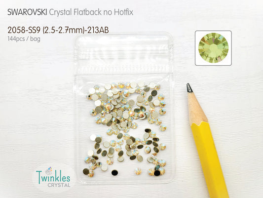 213AB- Swarovski Flatback Crystal No Hotfix - Jonquil AB