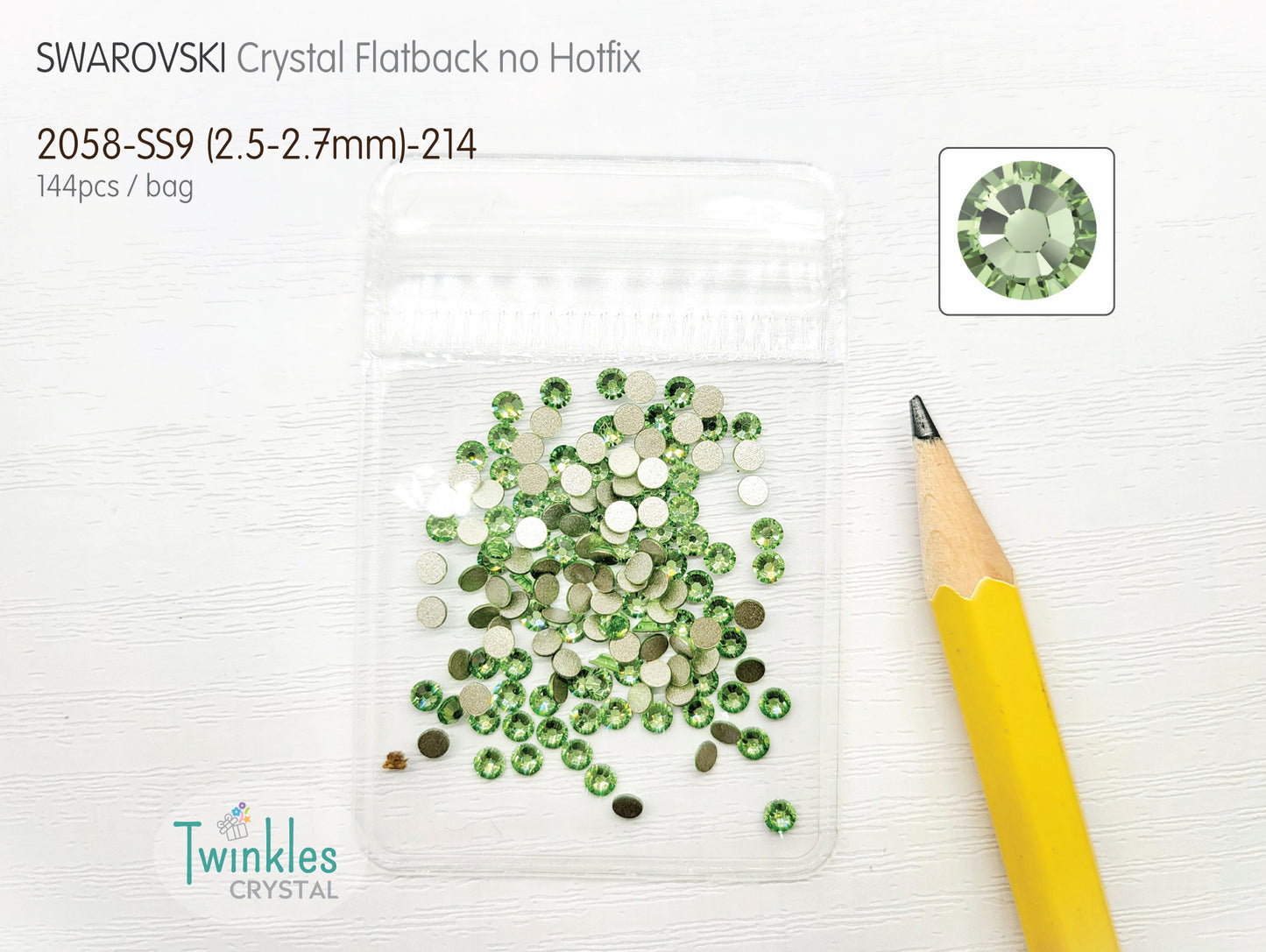 #2058-SS9 - Swarovski Flatback no Hotfix Crystal Picking Color - 144pcs