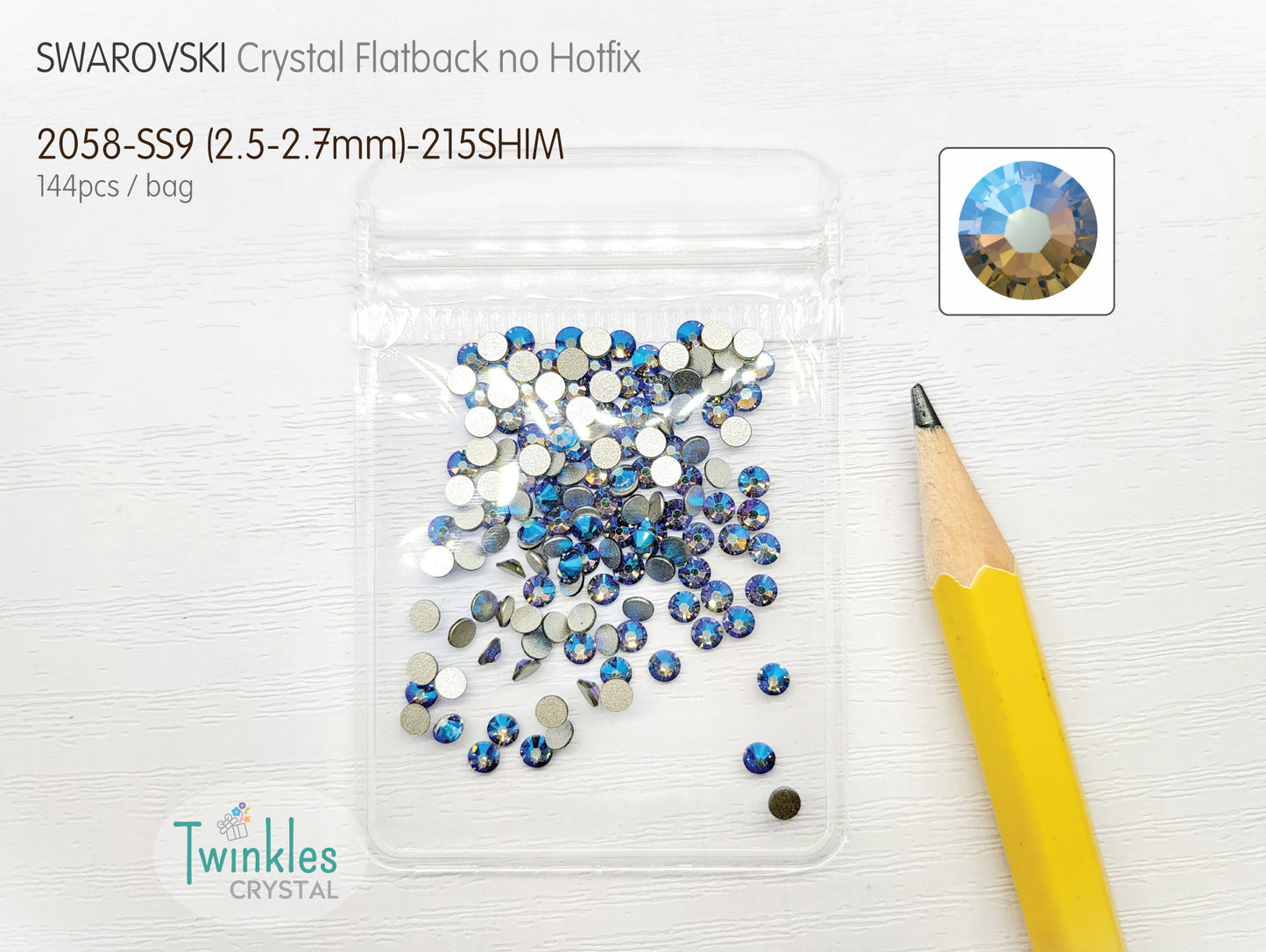 #2058-SS9 - Swarovski Flatback no Hotfix Crystal Picking Color - 144pcs
