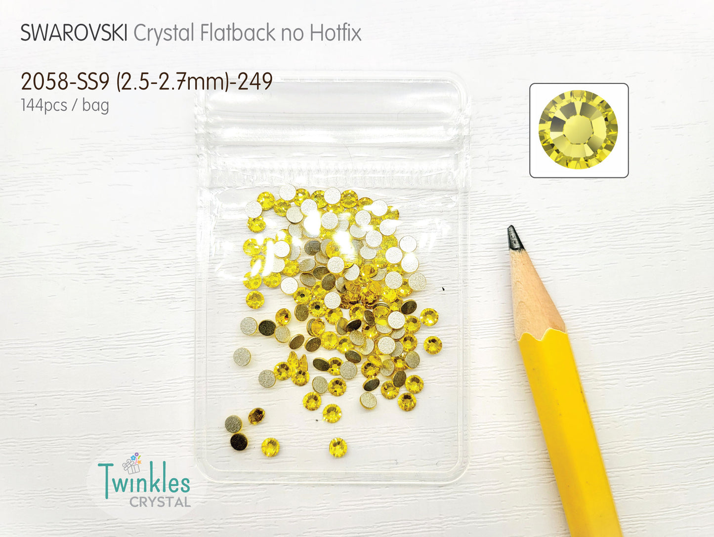 #2058-SS9 - Swarovski Flatback no Hotfix Crystal Picking Color - 144pcs