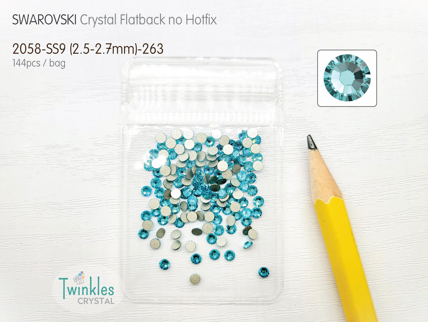 #2058-SS9 - Swarovski Flatback no Hotfix Crystal Picking Color - 144pcs