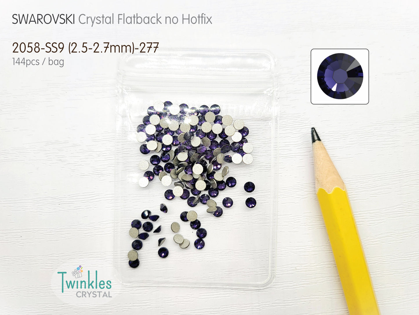 #2058-SS9 - Swarovski Flatback no Hotfix Crystal Picking Color - 144pcs
