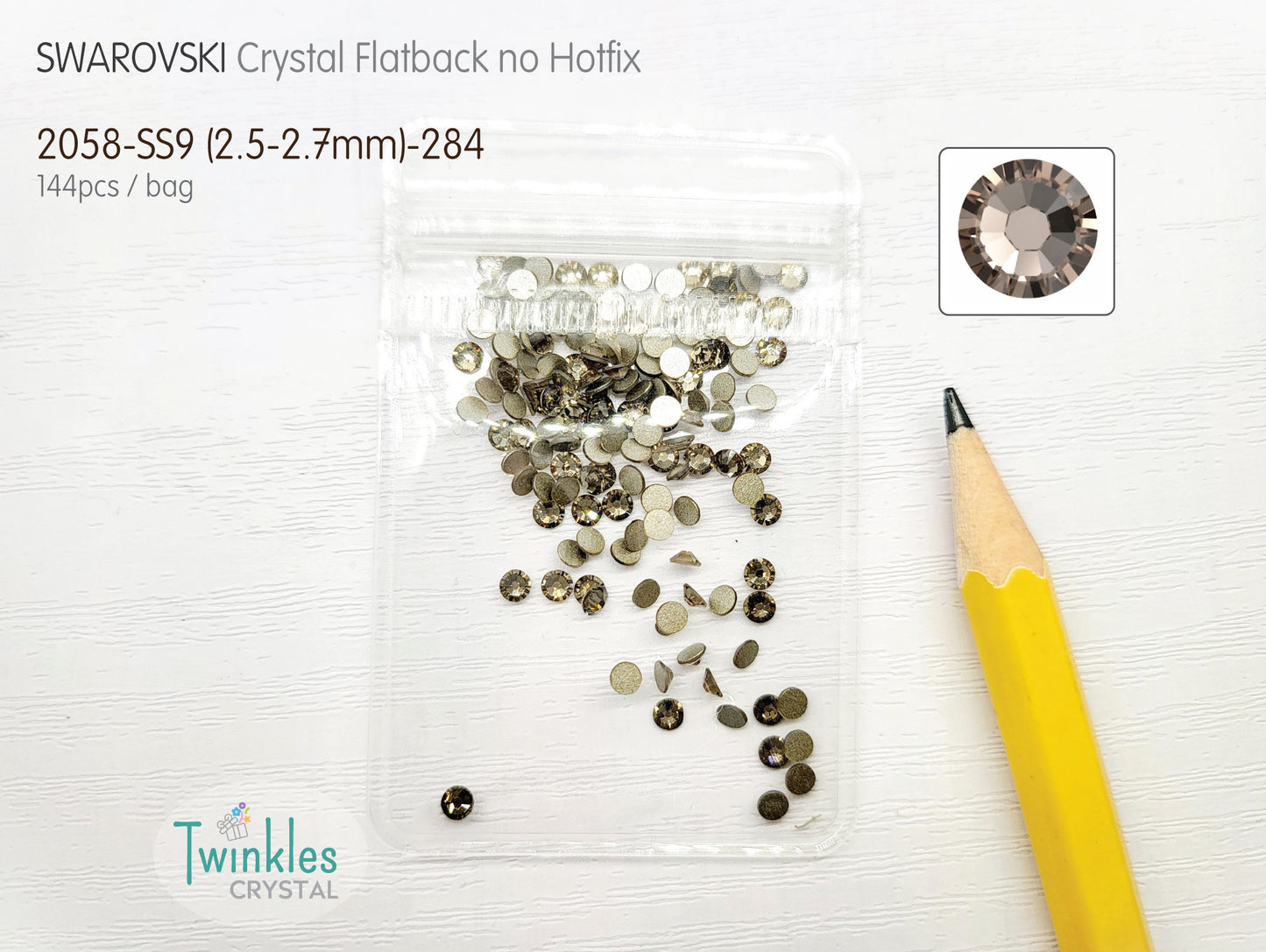 #2058-SS9 - Swarovski Flatback no Hotfix Crystal Picking Color - 144pcs