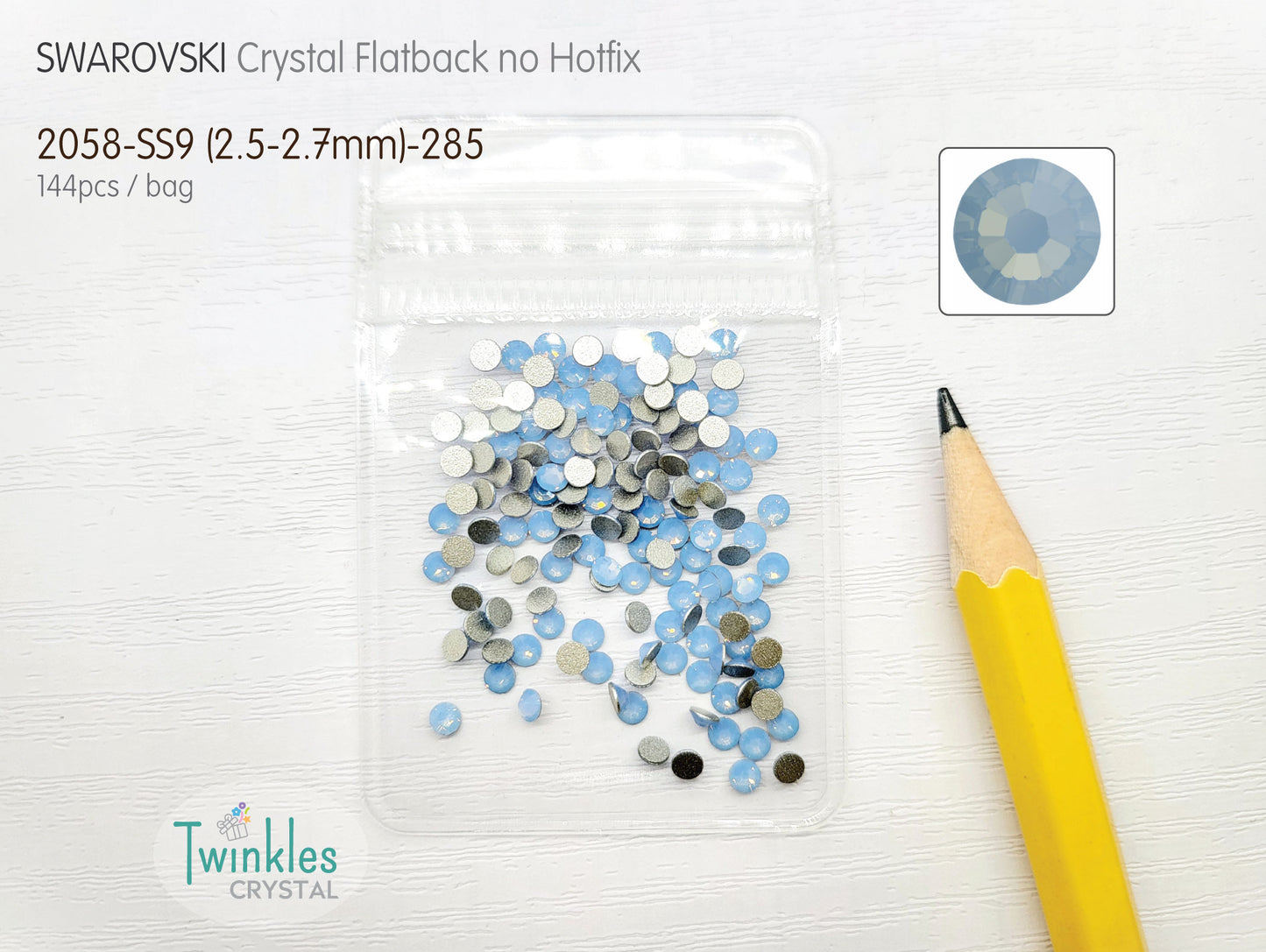 #2058-SS9 - Swarovski Flatback no Hotfix Crystal Picking Color - 144pcs