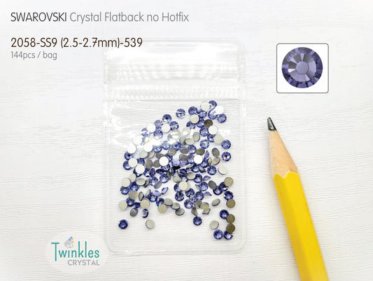 Clr#539- Swarovski Flatback Crystal No Hotfix - Tanzanite