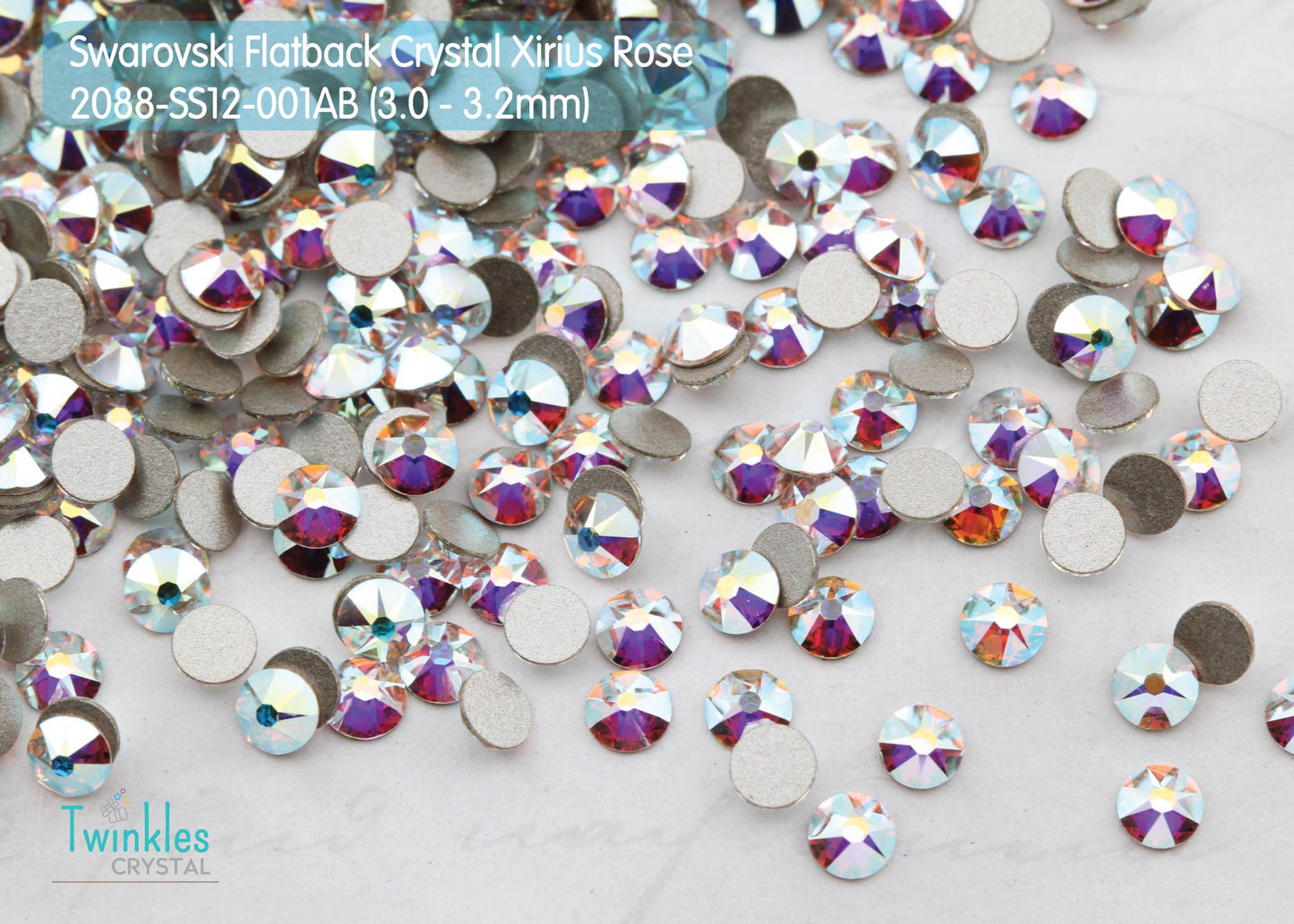 Swarovski Flatback no Hotfix Crystal - 144pcs #2088-SS12 (3.0 - 3.2mm)