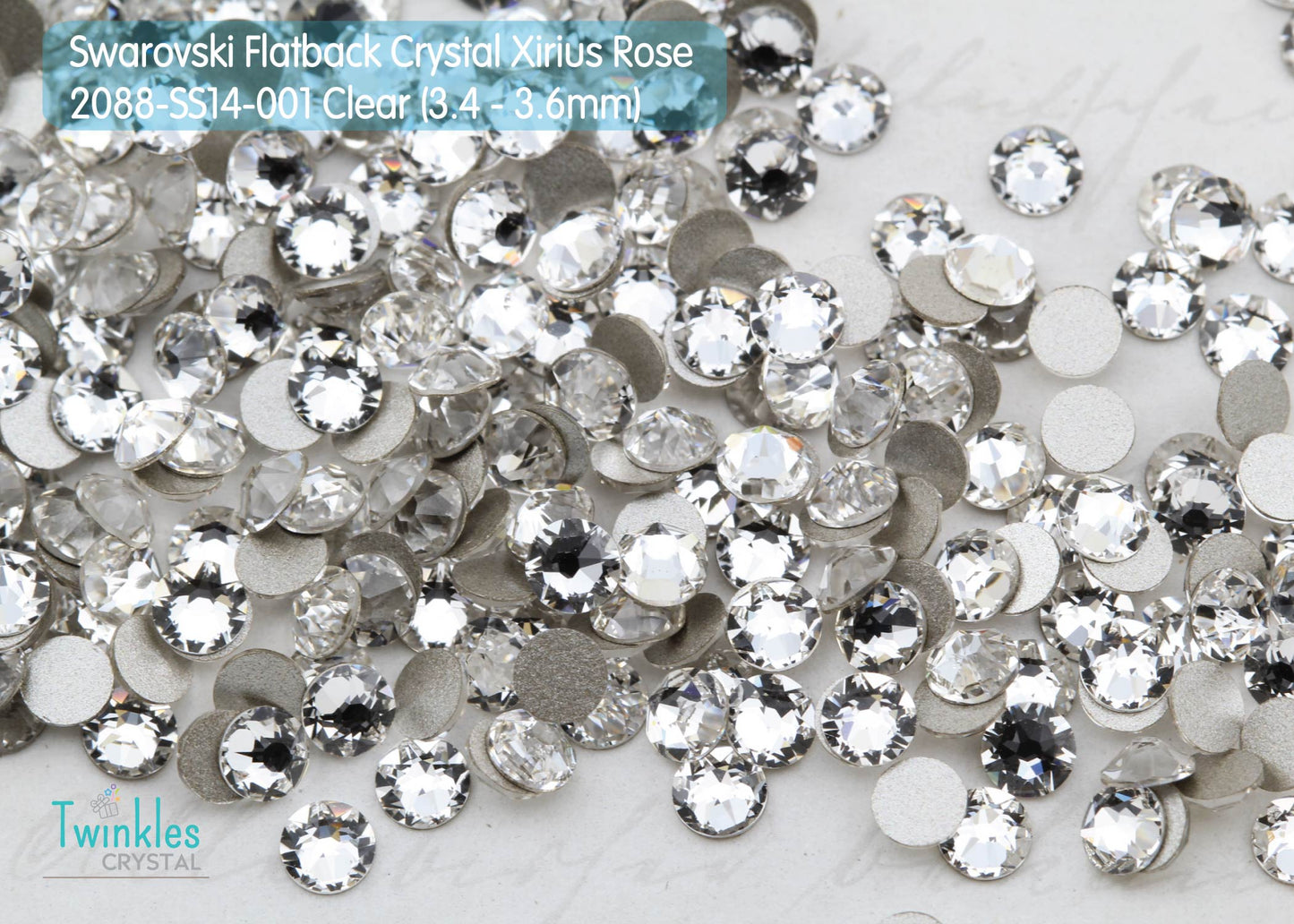 Swarovski Flatback Crystal No Hotfix - 144pcs #2088-SS14 (3.4 - 3.6mm)