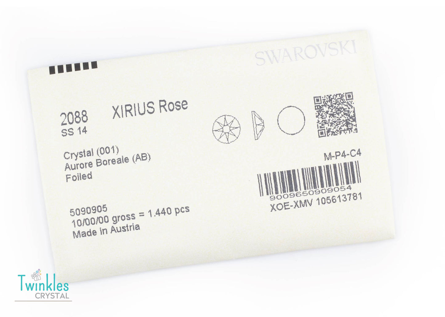 3.5mm (24-144pcs) AB - Swarovski Flatback Crystal Foil - 2088-SS14-001ABF