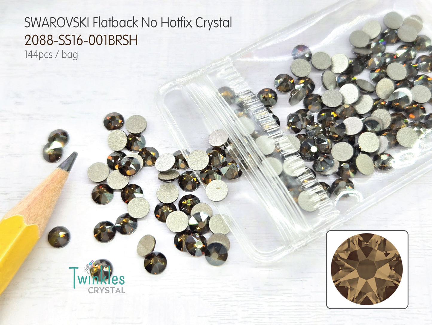 #2088-SS16 (3.8 - 4.0mm) - Swarovski Flatback no Hotfix Crystal - 144pcs