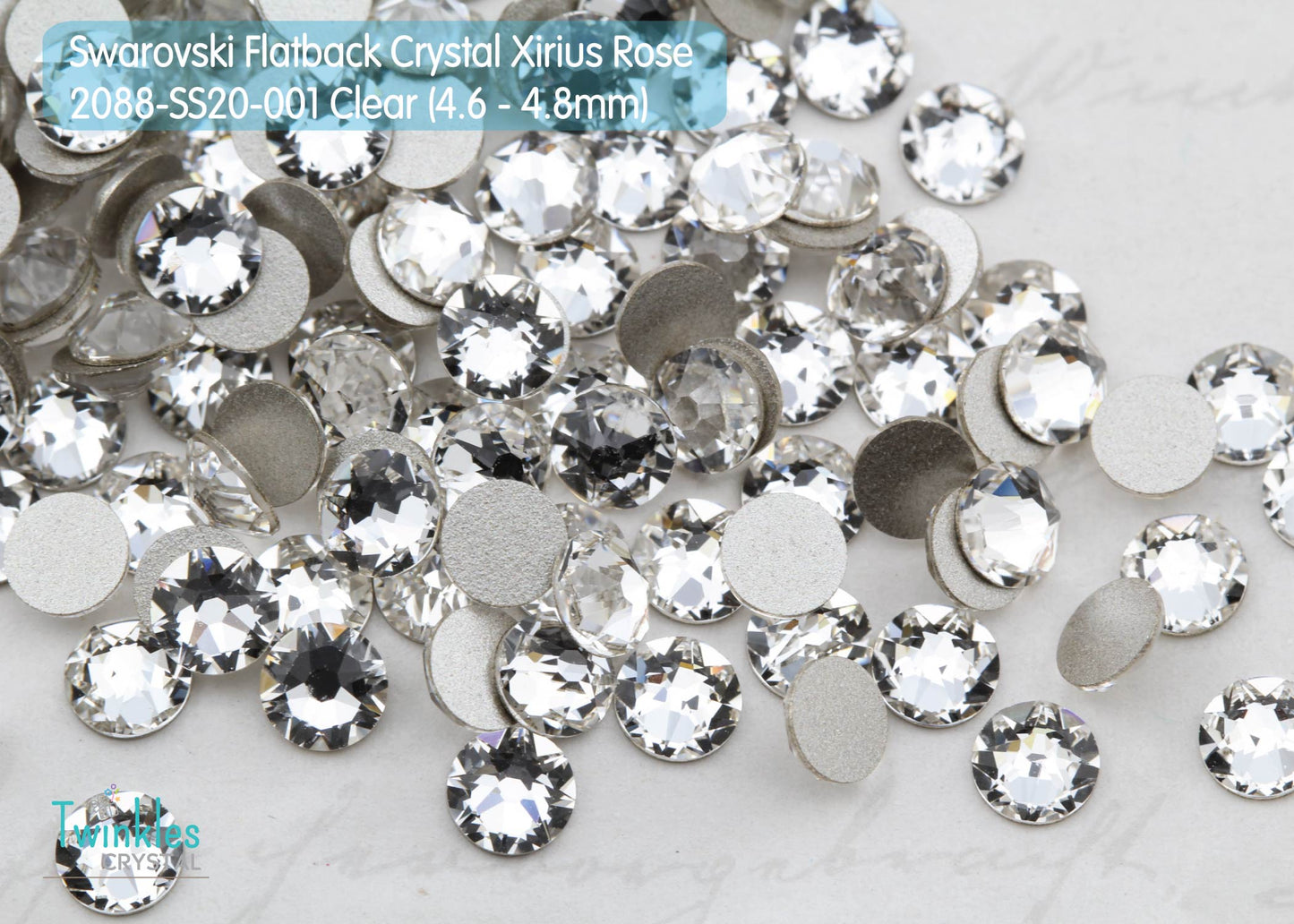 All Size - Swarovski Flatback Crystal No Hotfix Round Shape - Factory Pack #2000/2058/2088