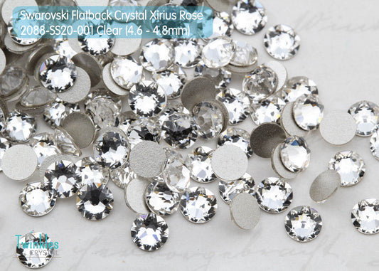 #2000/2058/2088 - Swarovski Flatback Crystal No Hotfix Round Shape - All Size Factory Pack