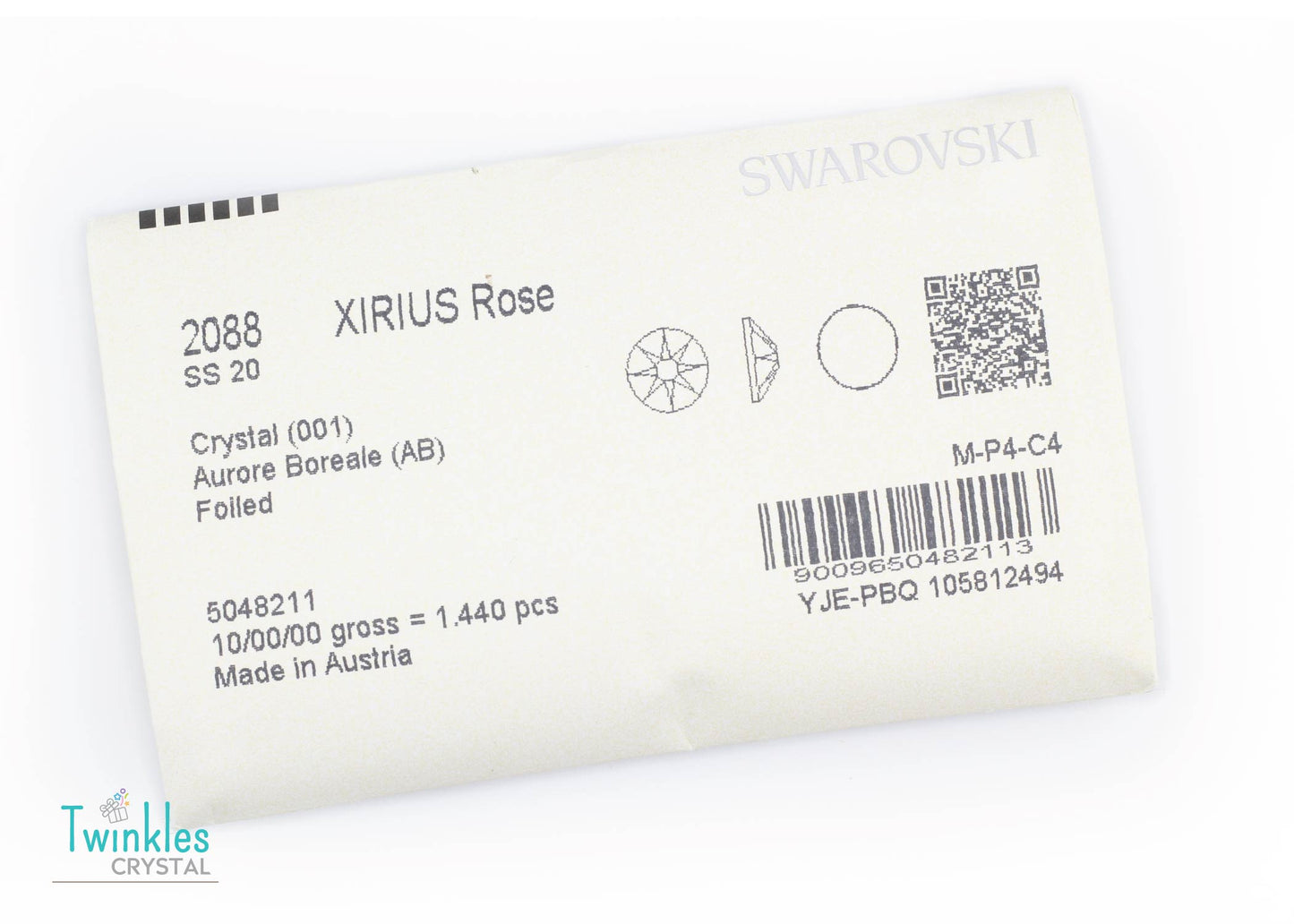2088-SS20-001AB - Swarovski Flatback Crystal No Hotfix