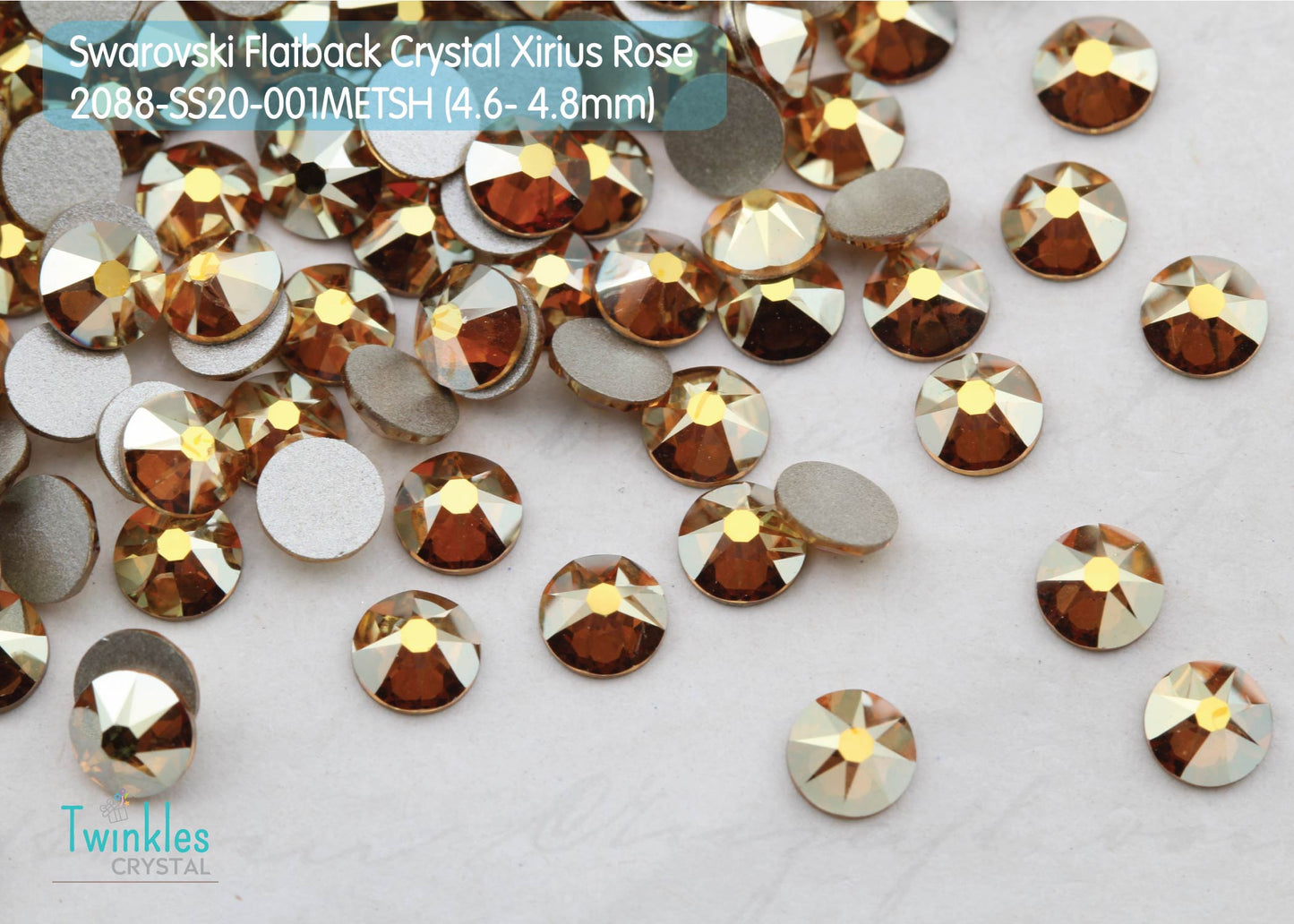 Swarovski Flatback Crystal No Hotfix 001Metsh (Metallic Sunshine)